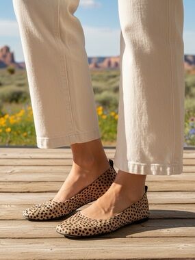 Target Leopard Print Ballet Flats - Tan and Black